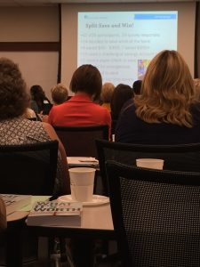 Participants hear about Split,Save and Win