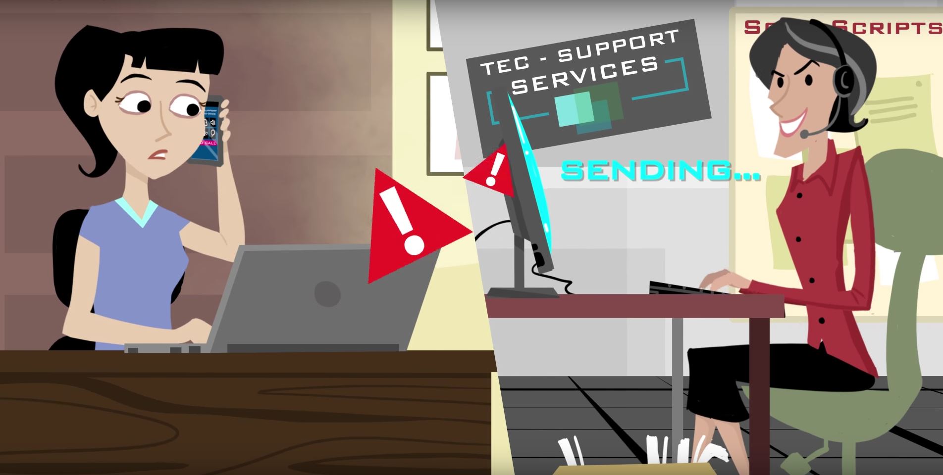 tech support imposter scam video