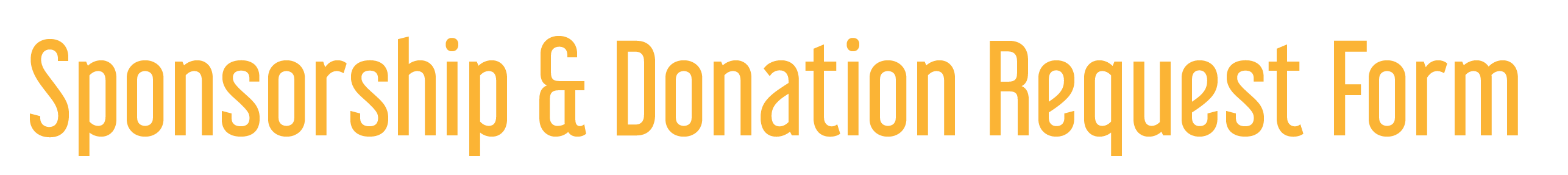Sponsorship and Donation Request Form